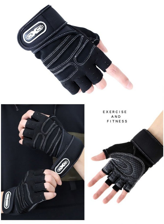Men’s Sports Gloves – Breathable, Non-Slip, Adjustable Fitness & Gym Gloves for Training, Weightlifting, Outdoor Activities - Image 4